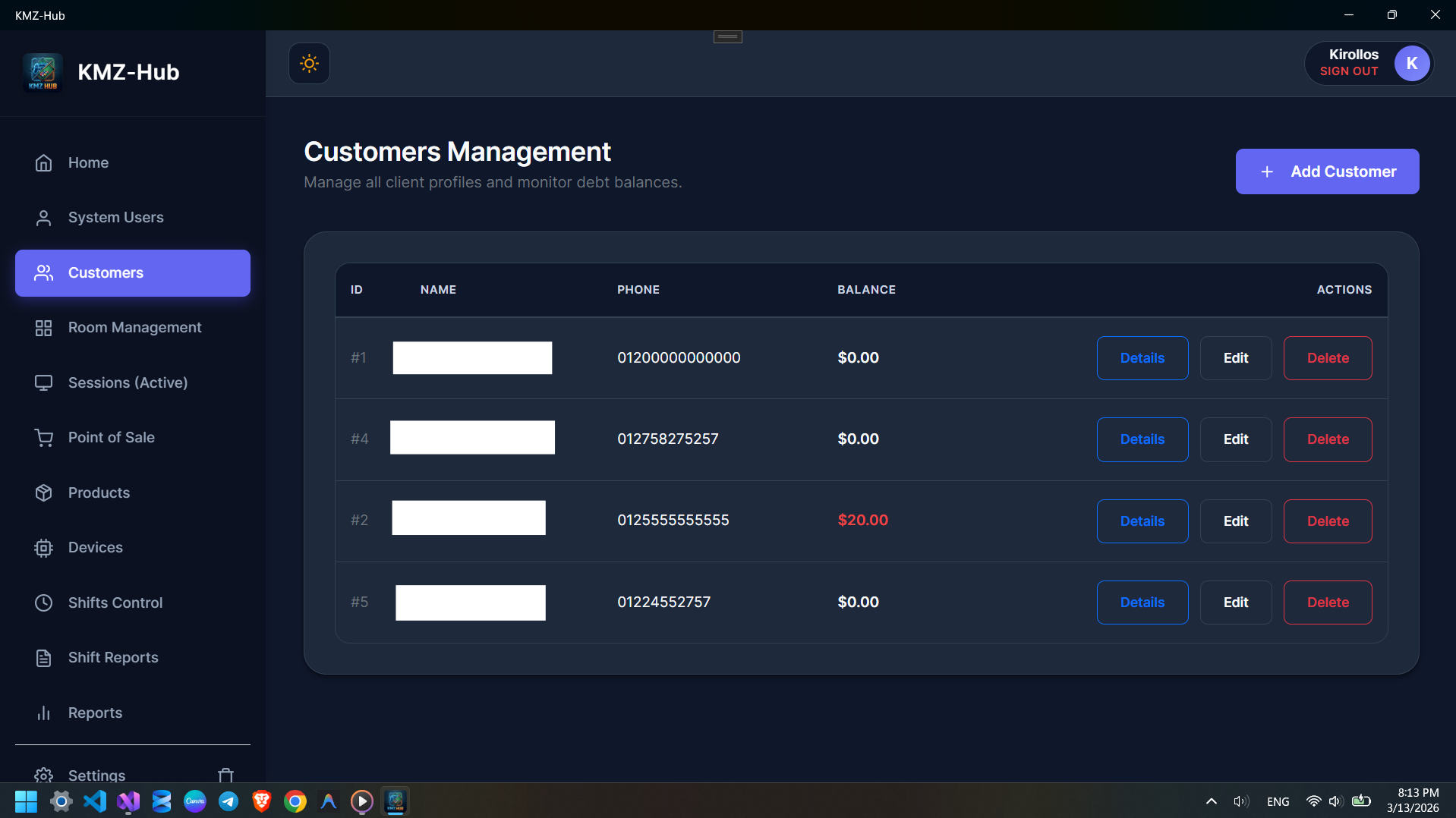 Customers List